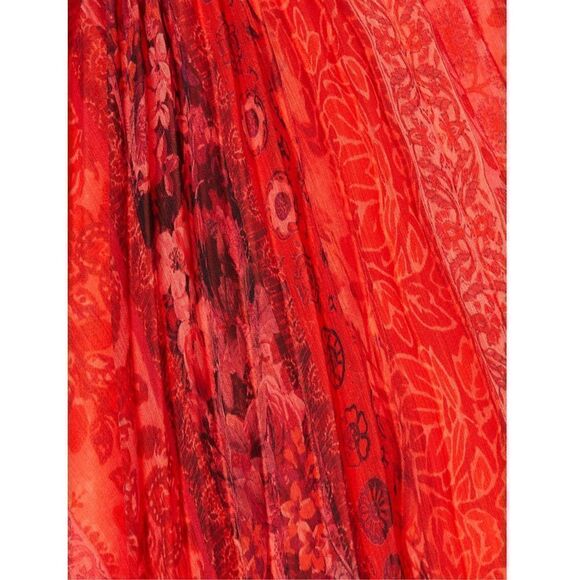 Alice + Olivia Red Alycia Pleated Halterneck Top NWT Size XS - Picture 7 of 13